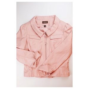 Danier Genuine Leather Jacket (Pale Pink)